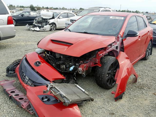 JM1BL1L49D1768810 - 2013 MAZDA SPEED 3 RED photo 2