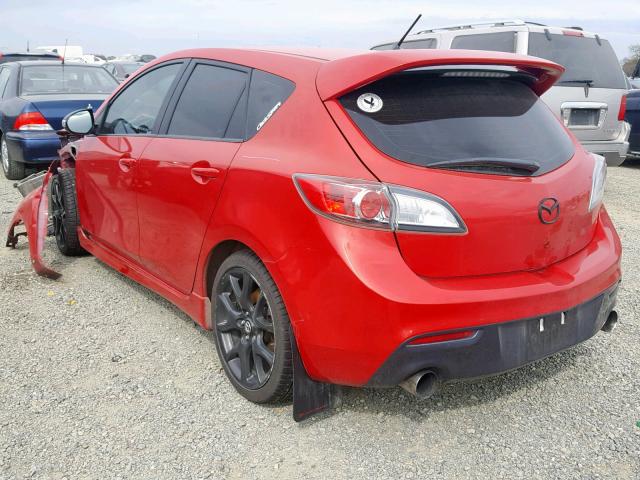 JM1BL1L49D1768810 - 2013 MAZDA SPEED 3 RED photo 3