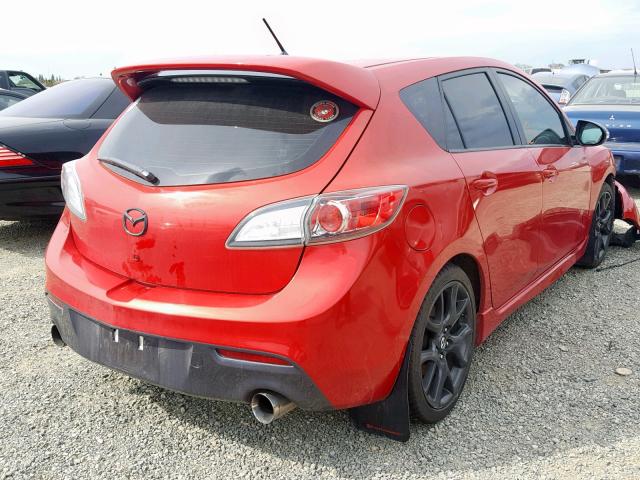 JM1BL1L49D1768810 - 2013 MAZDA SPEED 3 RED photo 4