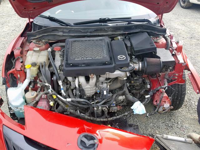 JM1BL1L49D1768810 - 2013 MAZDA SPEED 3 RED photo 7