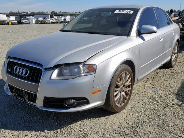 WAUAF78E78A133532 - 2008 AUDI A4 2.0T SILVER photo 2