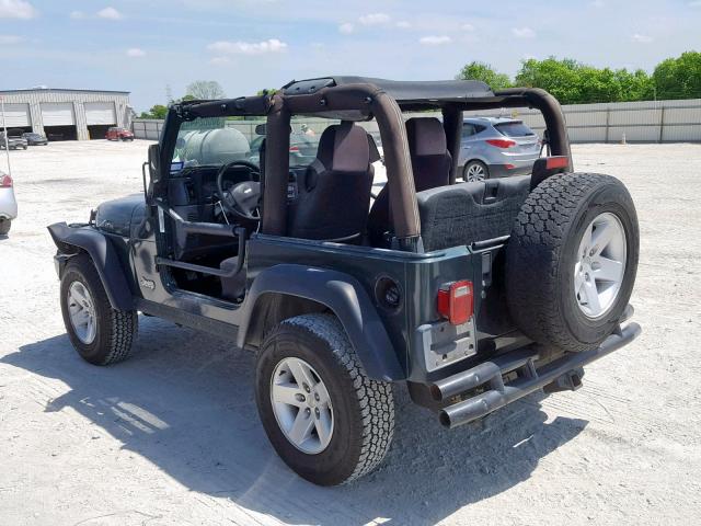 1J4FA69S14P778264 - 2004 JEEP WRANGLER / GREEN photo 3