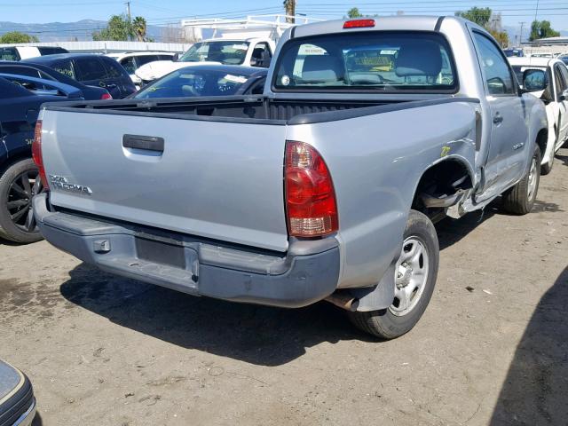 5TENX22NX8Z472594 - 2008 TOYOTA TACOMA SILVER photo 4