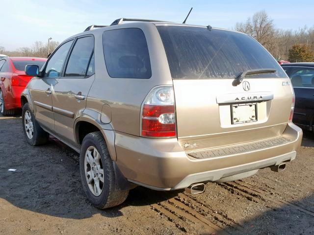 2HNYD18854H523291 - 2004 ACURA MDX TOURIN GOLD photo 3