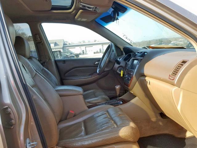 2HNYD18854H523291 - 2004 ACURA MDX TOURIN GOLD photo 5