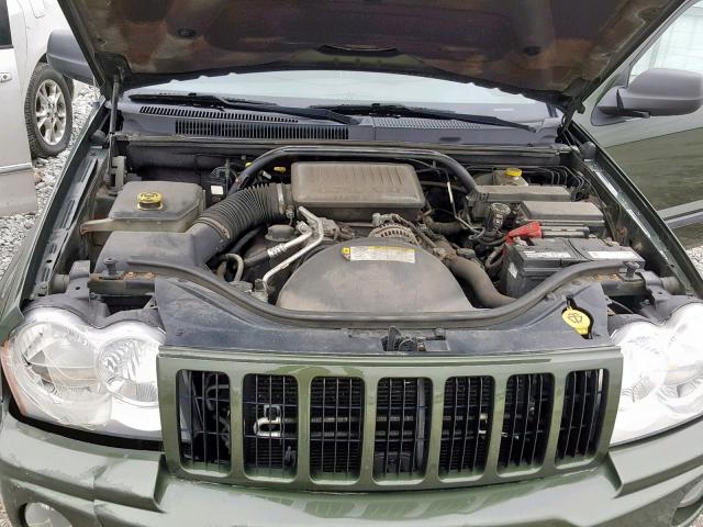 1J8HR48P67C698164 - 2007 JEEP GRAND CHER GREEN photo 7