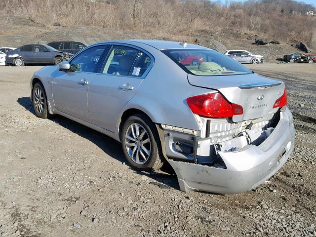 JNKCV61F19M053105 - 2009 INFINITI G37 SILVER photo 3