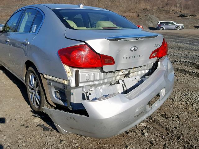 JNKCV61F19M053105 - 2009 INFINITI G37 SILVER photo 9