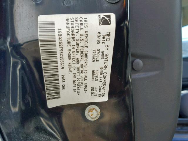 1G8AZ52F95Z155619 - 2005 SATURN ION LEVEL GRAY photo 10