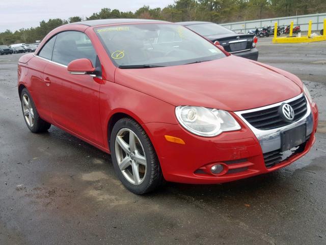 WVWDA71F77V003761 - 2007 VOLKSWAGEN EOS 2.0T S RED photo 1