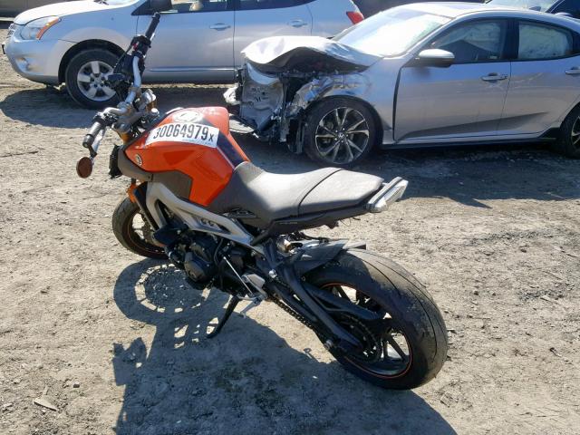 JYARN33E3EA001920 - 2014 YAMAHA FZ09 ORANGE photo 3