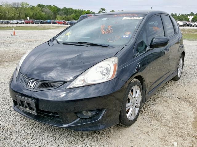 JHMGE88469S064680 - 2009 HONDA FIT SPORT BLACK photo 2