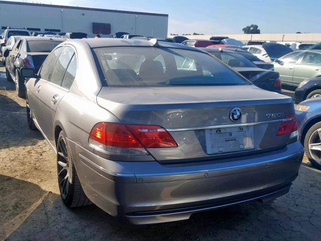 WBAHL835X6DT06752 - 2006 BMW 750 I GRAY photo 3