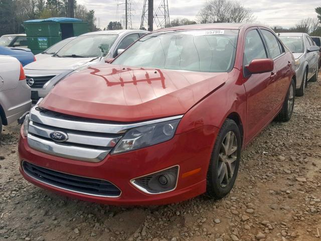 3FAHP0JA7CR393558 - 2012 FORD FUSION SEL RED photo 2