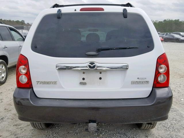 4F2YZ04146KM29683 - 2006 MAZDA TRIBUTE S WHITE photo 9