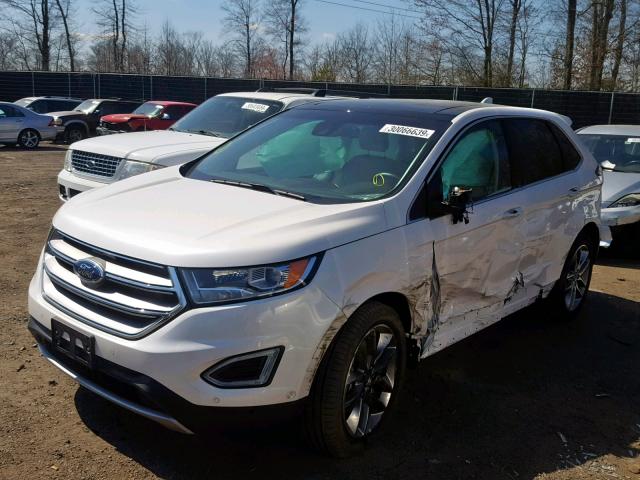 2FMPK4K87HBC47704 - 2017 FORD EDGE TITAN WHITE photo 2