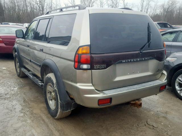 JA4MT21H93J012570 - 2003 MITSUBISHI MONTERO SP TAN photo 3