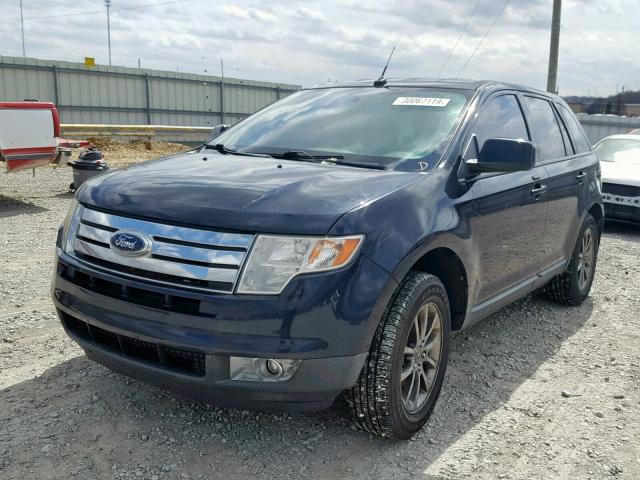 2FMDK48C28BB33866 - 2008 FORD EDGE SEL BLUE photo 2