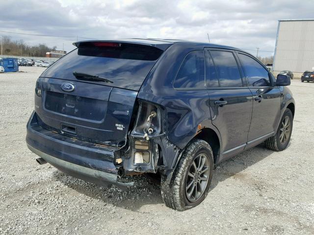 2FMDK48C28BB33866 - 2008 FORD EDGE SEL BLUE photo 4