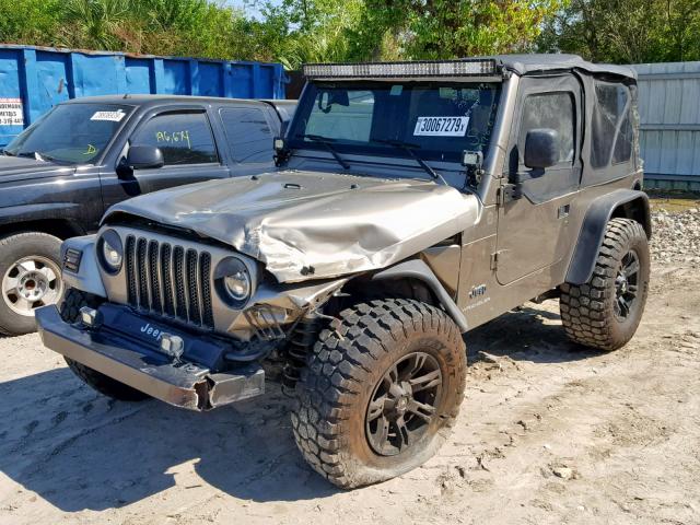 1J4FA29194P768615 - 2004 JEEP WRANGLER / BROWN photo 2