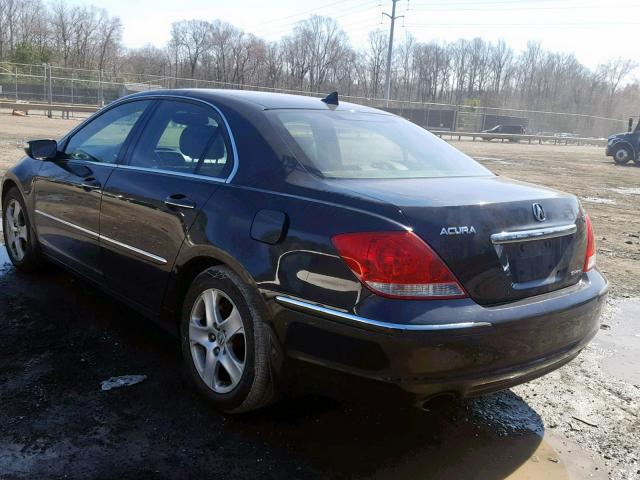 JH4KB16555C021474 - 2005 ACURA RL BLACK photo 3