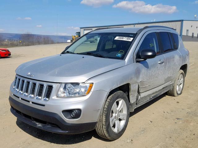 1J4NF1FB8BD278928 - 2011 JEEP COMPASS SP SILVER photo 2