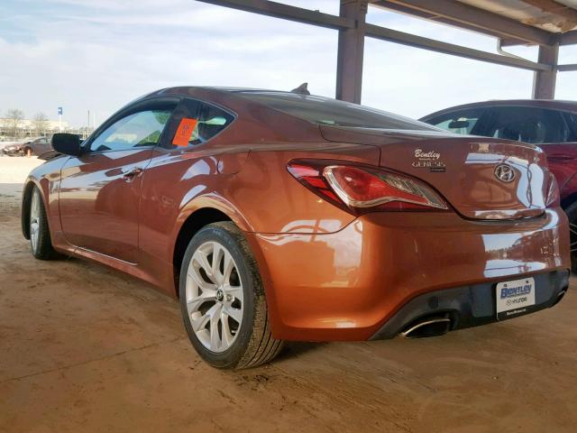 KMHHT6KD1DU089603 - 2013 HYUNDAI GENESIS CO ORANGE photo 3