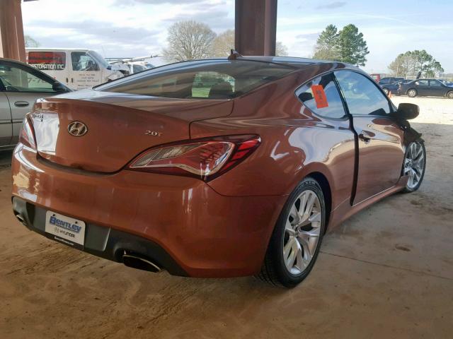 KMHHT6KD1DU089603 - 2013 HYUNDAI GENESIS CO ORANGE photo 4