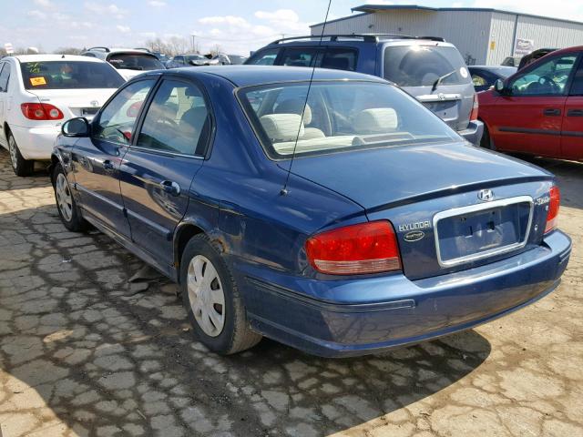 KMHWF25H84A986621 - 2004 HYUNDAI SONATA GL BLUE photo 3