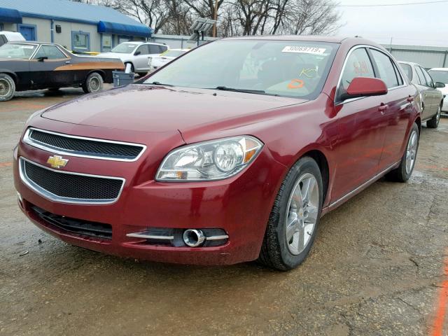 1G1ZD5EB1AF289626 - 2010 CHEVROLET MALIBU 2LT MAROON photo 2