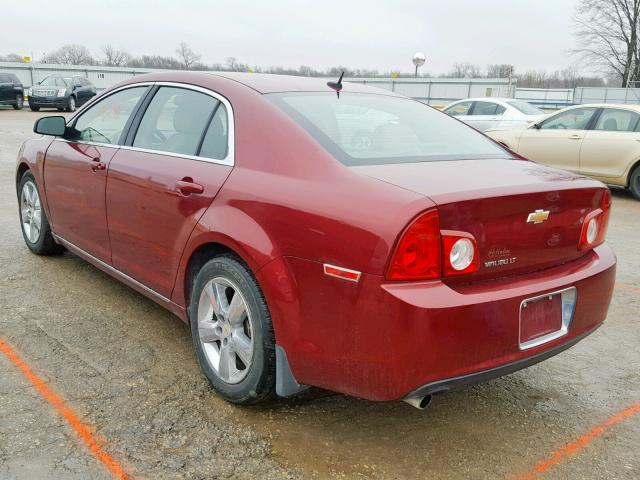 1G1ZD5EB1AF289626 - 2010 CHEVROLET MALIBU 2LT MAROON photo 3