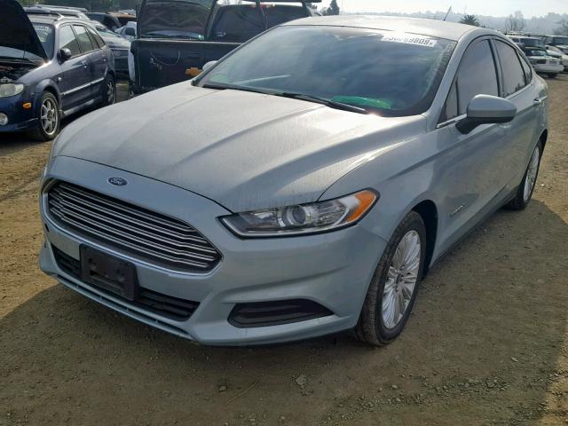 3FA6P0UU4ER301032 - 2014 FORD FUSION S H GREEN photo 2