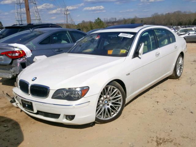 WBAHN83537DT65766 - 2007 BMW 750 WHITE photo 2