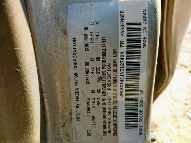 JM1BC1411V0127484 - 1997 MAZDA PROTEGE DX GOLD photo 10