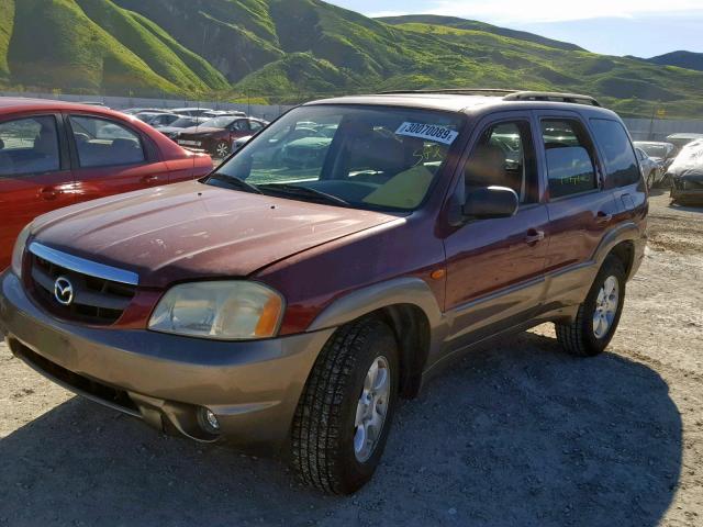 4F2YZ04144KM15683 - 2004 MAZDA TRIBUTE LX BURGUNDY photo 2