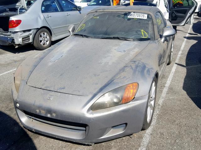 JHMAP114X1T009651 - 2001 HONDA S2000 SILVER photo 2