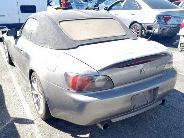 JHMAP114X1T009651 - 2001 HONDA S2000 SILVER photo 3