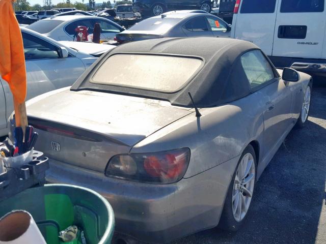 JHMAP114X1T009651 - 2001 HONDA S2000 SILVER photo 4