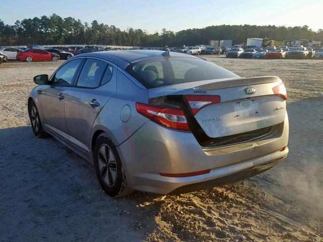 KNAGM4ADXD5043343 - 2013 KIA OPTIMA HYB GRAY photo 3