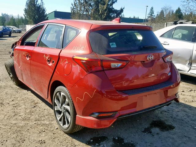 JTNKARJE0GJ515987 - 2016 TOYOTA SCION IM RED photo 3