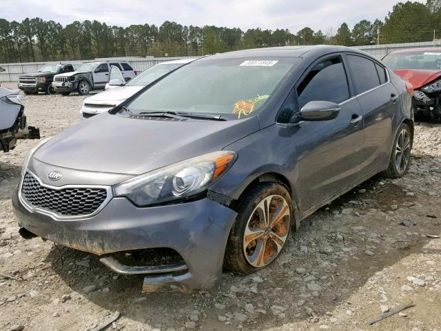 KNAFZ4A86E5073537 - 2014 KIA FORTE EX GRAY photo 2