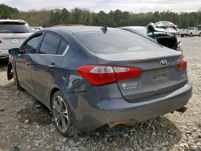 KNAFZ4A86E5073537 - 2014 KIA FORTE EX GRAY photo 3