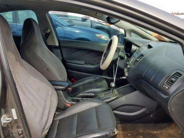 KNAFZ4A86E5073537 - 2014 KIA FORTE EX GRAY photo 5