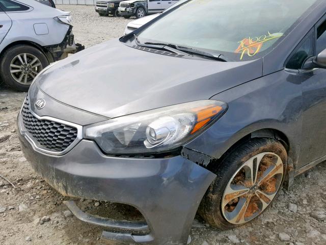 KNAFZ4A86E5073537 - 2014 KIA FORTE EX GRAY photo 9