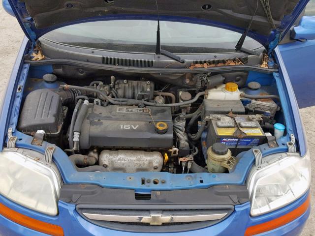 KL1TD66657B793141 - 2007 CHEVROLET AVEO BASE ლურჯი ფოტო 7