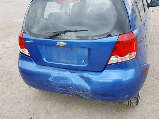 KL1TD66657B793141 - 2007 CHEVROLET AVEO BASE ლურჯი ფოტო 9