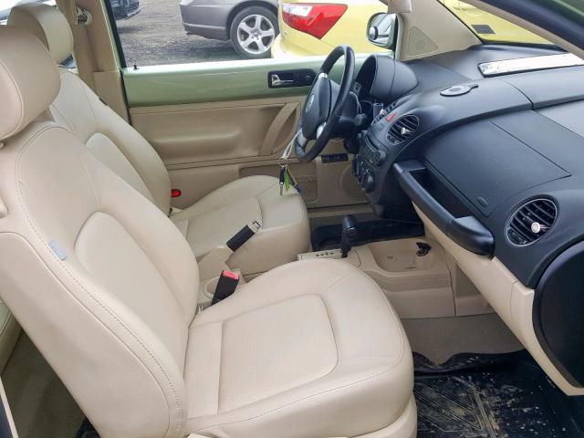 3VWPW31C99M513908 - 2009 VOLKSWAGEN NEW BEETLE GREEN photo 5