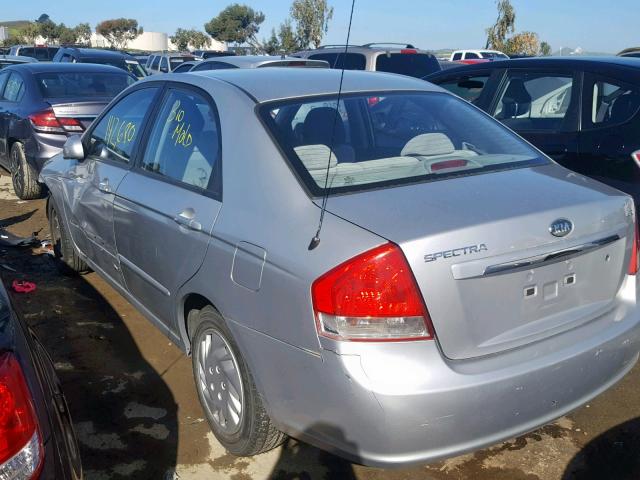 KNAFE222295643050 - 2009 KIA SPECTRA EX SILVER photo 3