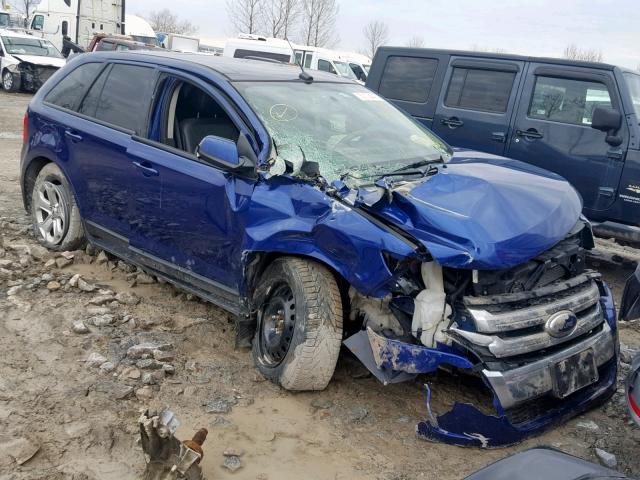 2FMDK3J95DBB84314 - 2013 FORD EDGE SEL BLUE photo 1