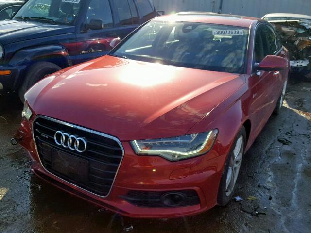 WAUJGAFC6CN175588 - 2012 AUDI A6 PRESTIG BURGUNDY photo 2